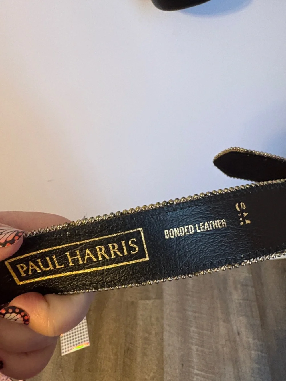 Paul Harris Vintage Bonded Leather Pastel Southwestern Tapestry Belt size SM